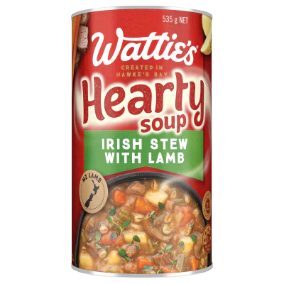 Wattie's Irish Stew With Lamb Hearty Soup 535g