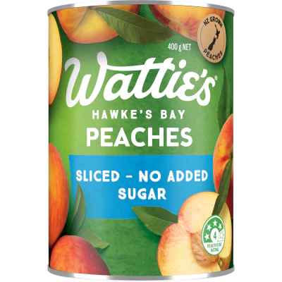 Wattie's Peach Slices With No Added Sugar 400g