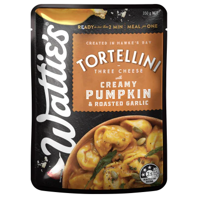 Wattie's Three Cheese With Creamy Pumpkin & Roasted Garlic Tortellini 350g