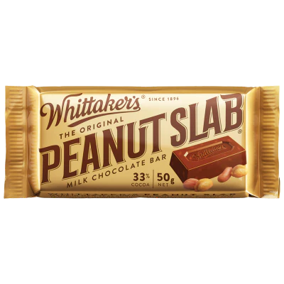 Whittaker's Peanut Slab Milk Chocolate Bar 50g