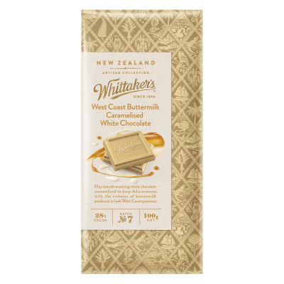 Whittaker's West Coast Buttermilk Caramelised White Chocolate Block 100g