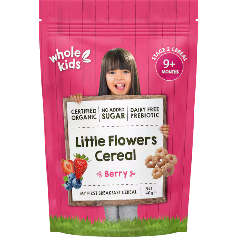 Whole Kids Berry Little Flower Cereal 40g