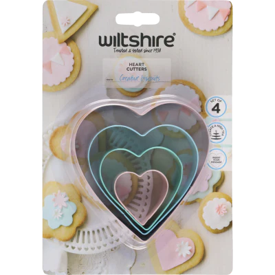 Wiltshire Heart Cutters Set 4pk