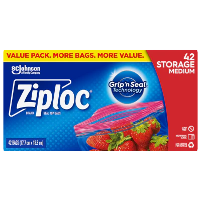 Ziploc Medium Storage Bags 42pk